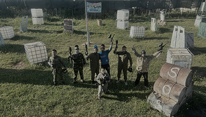My team at the paintball tournament